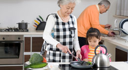 family cooking