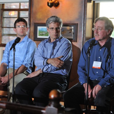 Left to right: Matt Horne, Pembina Institute, Shawn McCarthy, Globe and Mail, Dr. Don Lawton, CMC Theme C Lead