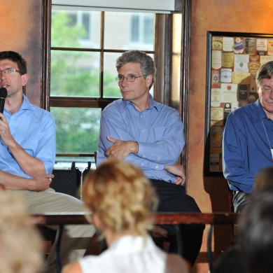 Left to right: Matt Horne, Pembina Institute, Shawn McCarthy, Globe and Mail, Dr. Don Lawton, CMC Theme C Lead