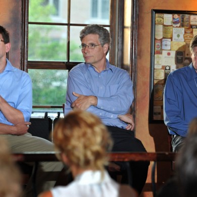 Left to right: Matt Horne, Pembina Institute, Shawn McCarthy, Globe and Mail, Dr. Don Lawton, CMC Theme C Lead