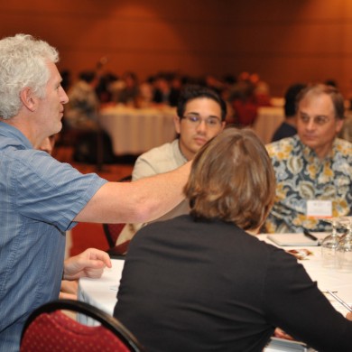 Dr. Steve Larter, CMC Scientific Director meets with CMC researchers